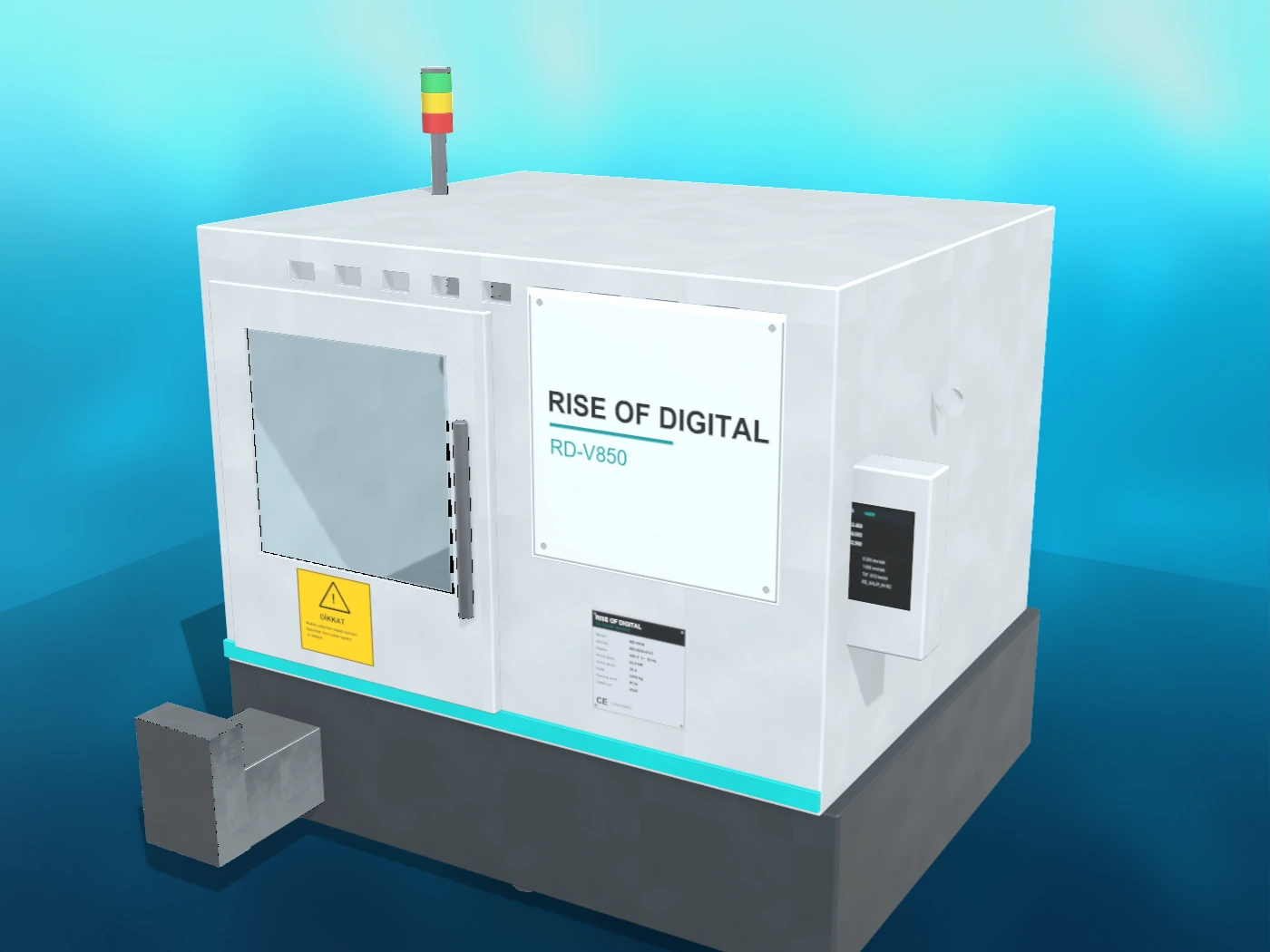 RD-V850 dik işleme merkezi 3D modeli