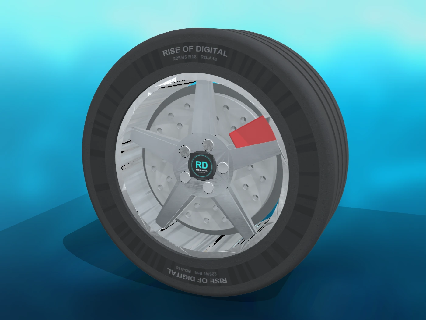 RD-A18 alaşım jant 3D modeli
