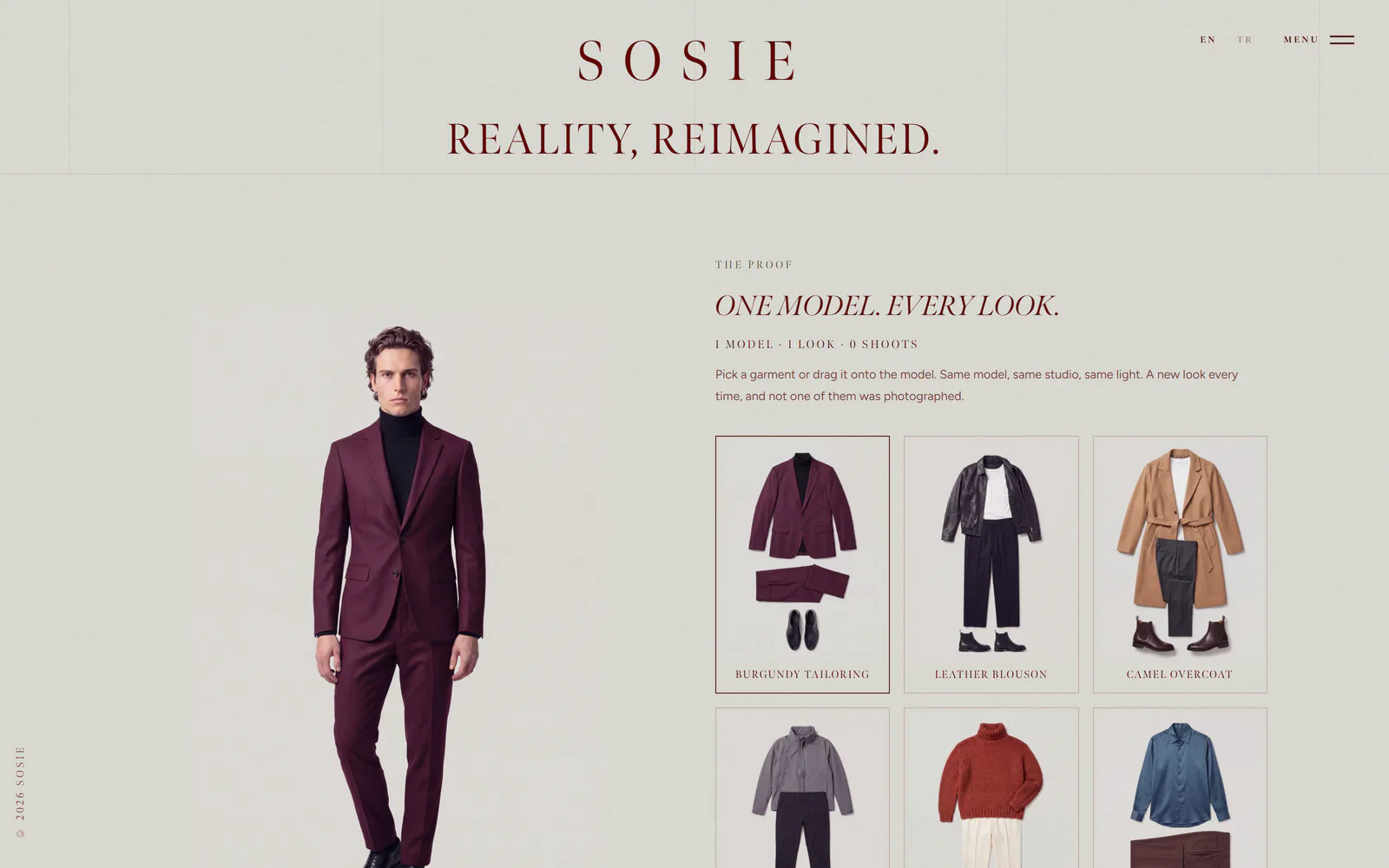 One Model, Every Look: one digital model beside selectable outfits