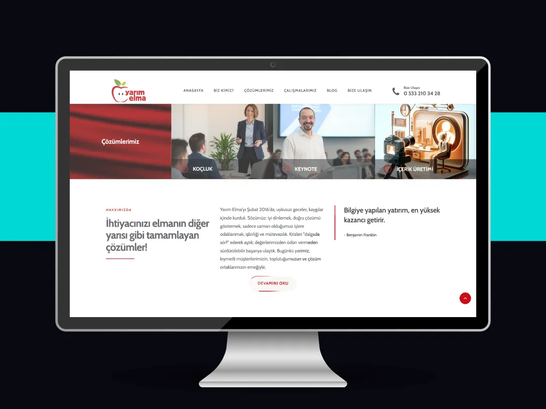 Kurumsal Web Sitesi Yazılımı - Rise of Digital yazılım çözümleri projesi